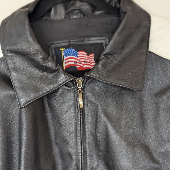 Genuine Leather American Flag Jacket - USA Leather - Picture 5 of 9